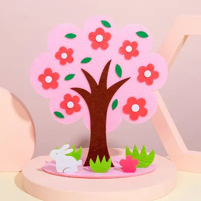 儿童益智玩具四季树幼儿园手工课制作不织布diy材料包摆地摊玩具 - 8