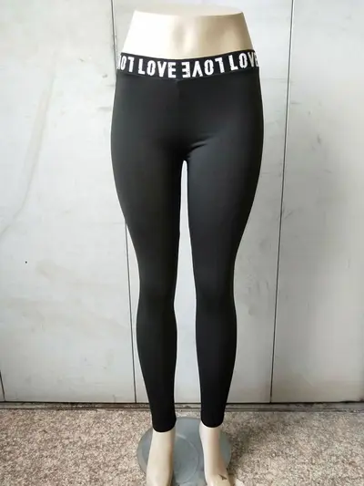 LOVE Basic Yogahose mit Gummibund, Sport-Leggings - 3