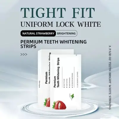 现货TK英国干贴草莓味牙贴TeethWhiteningStrips跨境专供源头工厂