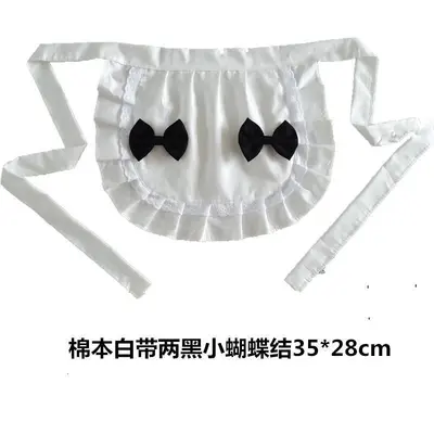 Children's Apron, White Cotton, Half-Length Sleeveless, Princess Style - 8