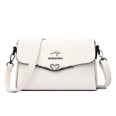 Women's Soft Leather Shoulder and Crossbody Small Square Bag - 7