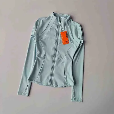 Dik yakalı uzun kollu kadın yoga üstü, hızlı kuruyan ve slim fit - 8