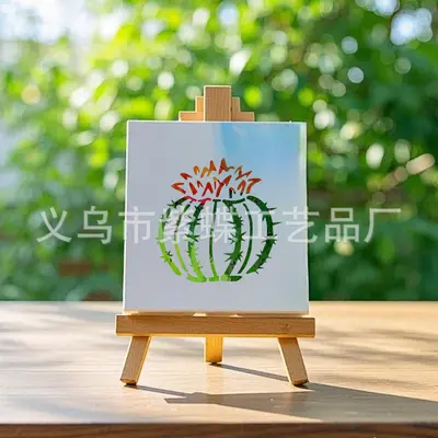 Kaktüs resim şablonu seti çocuk boyama dekoratif stencil