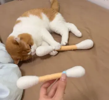 Wool Felt Cat Chew Toy Stick, Large - 8