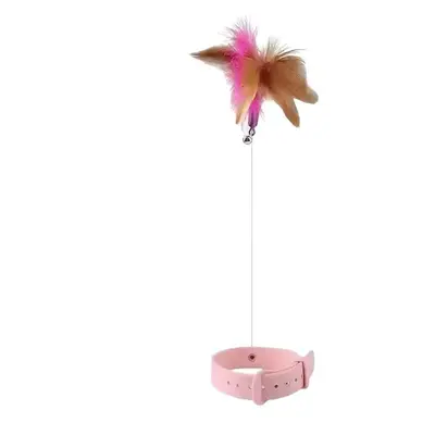 Cat Teaser Wand with Feathers and Bell, Neck-Hung Interactive Cat Toy - 6