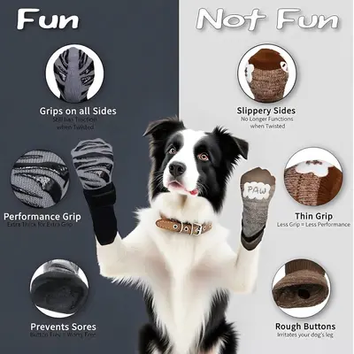 Rutschfeste Hundesocken für mittelgroße und große Hunde