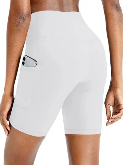 Yoga-Shorts mit Taschen, po-formend, eng anliegend, elastisch - 8