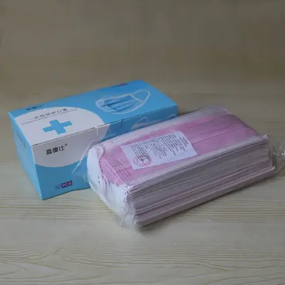 Tek kullanımlık mavi üç katmanlı yetişkin maskesi, 50'li paket - 9