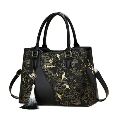 Women's Large Capacity Chinese-Style Single-Shoulder Handbag