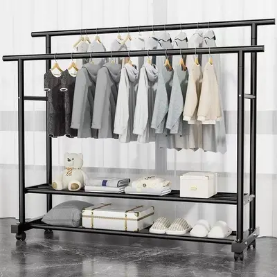 Freestanding Double-Pole Clothes Drying Rack, Extra Thick, 25 mm Tube