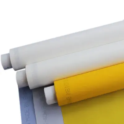 Serigrafi filesi, polyester, 100, 200, 250, 300 mesh, beyaz ve sarı