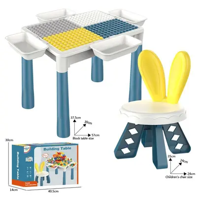Kids Large Particle Building Block Play Table
