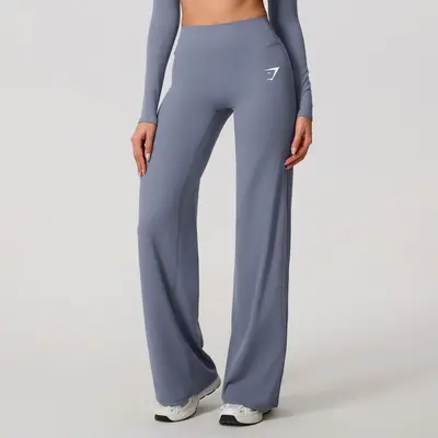 Yoga-Hose Weites Bein Weiches Fleece Hochbund - 11