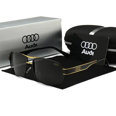 Audi Retro-Sonnenbrille mit eckigem Rahmen, polarisiert, Modell 553 - 6