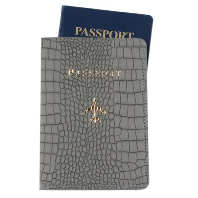 PU pasaport kılıfı, altın damgalı, el dikişli - 13