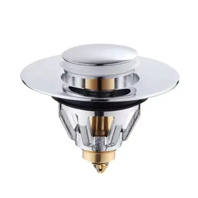 Basin Pop-Up Drain Stopper with Hair Filter, Universal