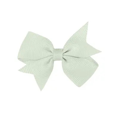 Children's Satin Bow Hair Clip, Solid Colour Ribbed, Handmade Swallowtail - 11