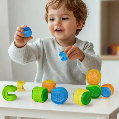 Multi-Texture Sensory Silicone Stone Stress Ball for Children - 3