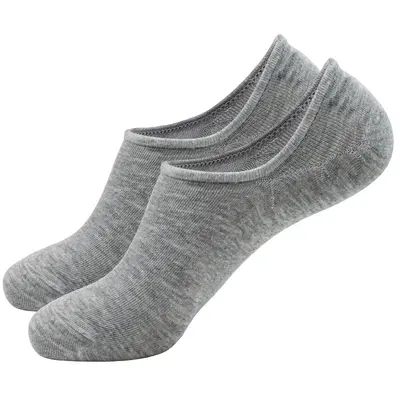 Women's Summer Thin Boat Socks, Black Polyester, Anti-Slip - 9
