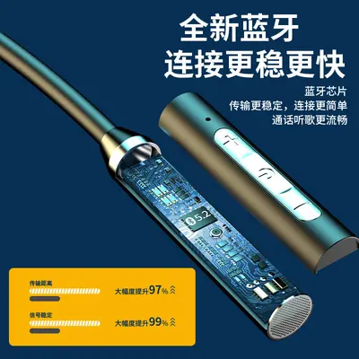 [Large Customer Connection] Bluetooth Wireless Headphones Neck-Hanging Sport In-Ear Neck-Hanging Super Long Standby Manufacturer Wholesale