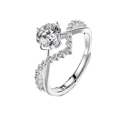 Luxus-Trauringe, Diamant, Paarversion, verstellbar - 6