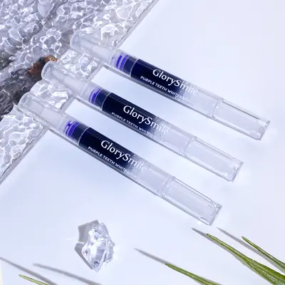 V34 Zahnaufhellungs-Gelstift, Lila, Streifen-Set zum Auftragen - 4