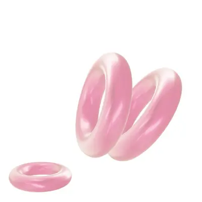 Men's Vibrating Penis Ring, Time Delay, Transparent Multi-Color - 11
