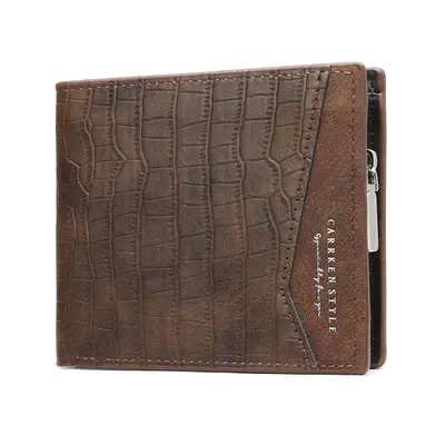 Kurze Herrenbrieftasche mit Steinmuster, mehrere Kartenfächer - 9