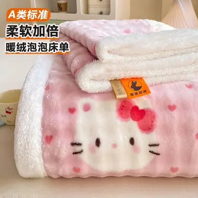 Thick Fleece Bed Sheet Set, Warm Winter, Three-Piece - 7