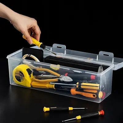 Storage Parts Box Organizer Household Hardware Tools Box Screws Materials Accessories Transparent Portable Compartment Sorting Classification Box