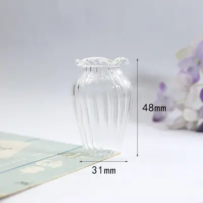 Mini Handmade Glass Vase for Eternal Flowers Desk Decor - 8