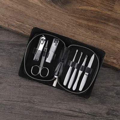 Stainless steel nail scissor set manicure pedicure - 6