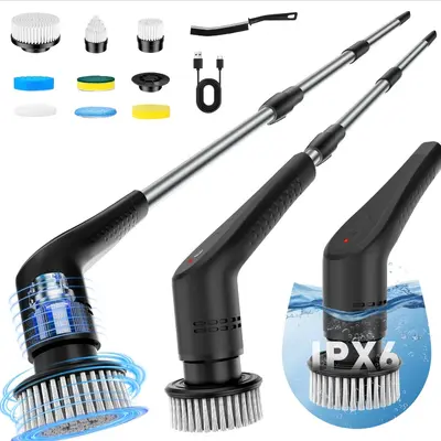 12-in-1 Electric Cleaning Brush, Extendable Telescopic - 8