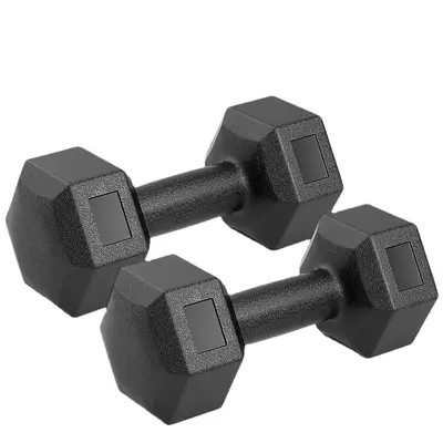 Hexagonal dumbbell set 5-20kg rubber-coated