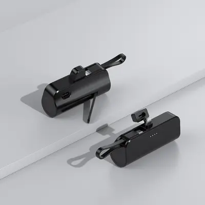 KC-zertifizierte tragbare Powerbank 5000mAh mit integriertem Kabel, kompakt und handlich, Mobilladegerät mit anpassbarem LOGO - 7