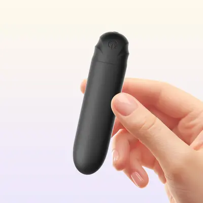 USB-Aufladbarer Mini-Massagestab, wasserdicht, leiser Betrieb, mattschwarz