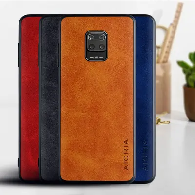 Hülle für Xiaomi Redmi 10X, Avocado-Leder, zweifarbig