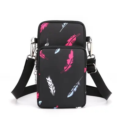 Grenzüberschreitende neue Handytasche Damen Crossbody Oxford Stoff Crossbody kleine Tasche Handytasche vertikal Mini Geldbörse Handgelenktasche - 13