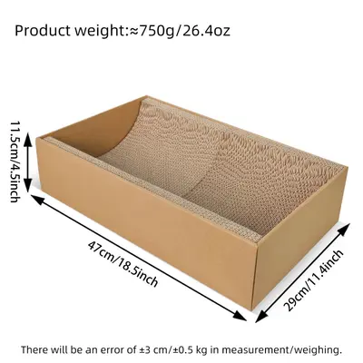 Corrugated Cat Scratching Board, U-Shaped Concave Cat Bed