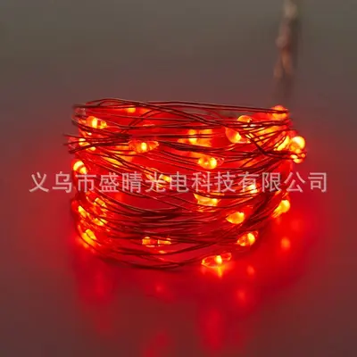 跨境0.5米1米2米3米5米led铜丝花束蛋糕装饰小彩灯灯串闪灯小白盒 - 12