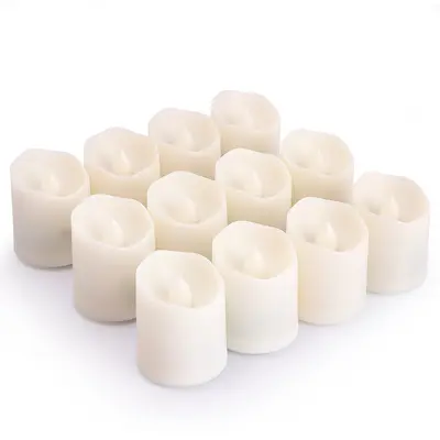 4*4.6cm Rechargeable LED Tea Light with Remote, Plastic Birthday Party Decor