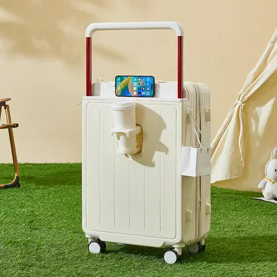Neues breites Trolley-Koffer-Damenmodell Handgepäck-Koffer großes Fassungsvermögen Reisekoffer Farbkontrast-Trolley-Koffer hoher ästhetischer Wert Zahlenschloss-Koffer - 10