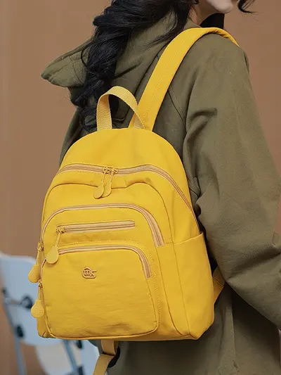 Korean-Style Casual Backpack, Large Capacity, Lightweight School Bag