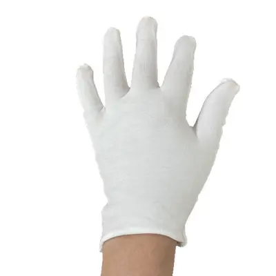 Disposable Thin Cotton Non-Slip White Work Gloves