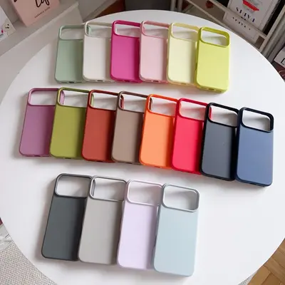 Macaron color liquid silicone iPhone 17 Pro Max case minimalist