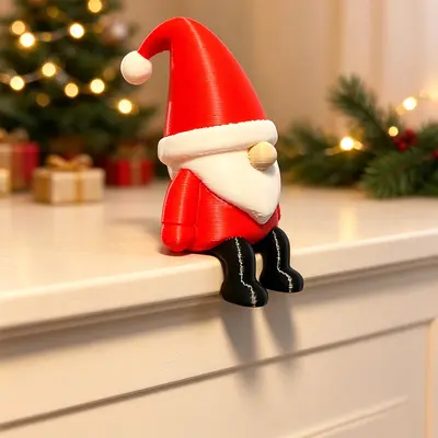 3D Baskı Oturan Noel Baba Biblo, Yılbaşı Masa ve Araç İçi Dekorasyonu - 7