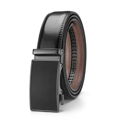 High-end Leather Belt Men's Waist Belt Automatic Buckle Genuine Leather Belt Casual Business Men's Trousers Belt Customizable LOGO Export Style - 7