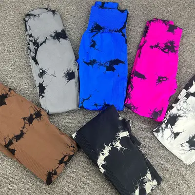 Tie-Dye Yoga Pants, High-Waist Peach Butt Effect
