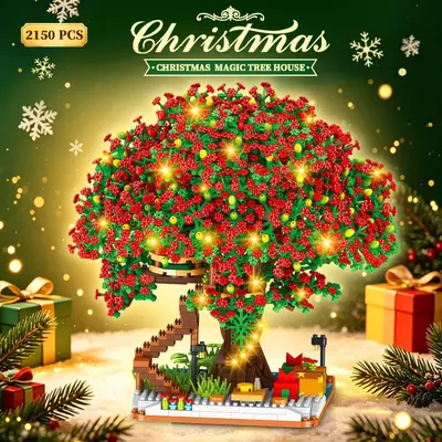 Lejimi Micro Particle Building Blocks Toy DIY Street View 619 Rainbow Tree Creative Toy Ornament Gift Wholesale Dropshipping - 3