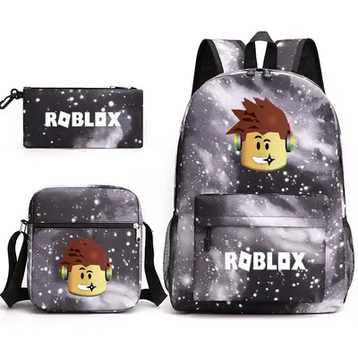 Roblox Themed Student Backpack with 3-Piece Pencil Case Set - 10